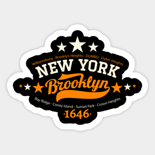 New York Brooklyn - Brooklyn Schriftzug - Brooklyn Logo Sticker